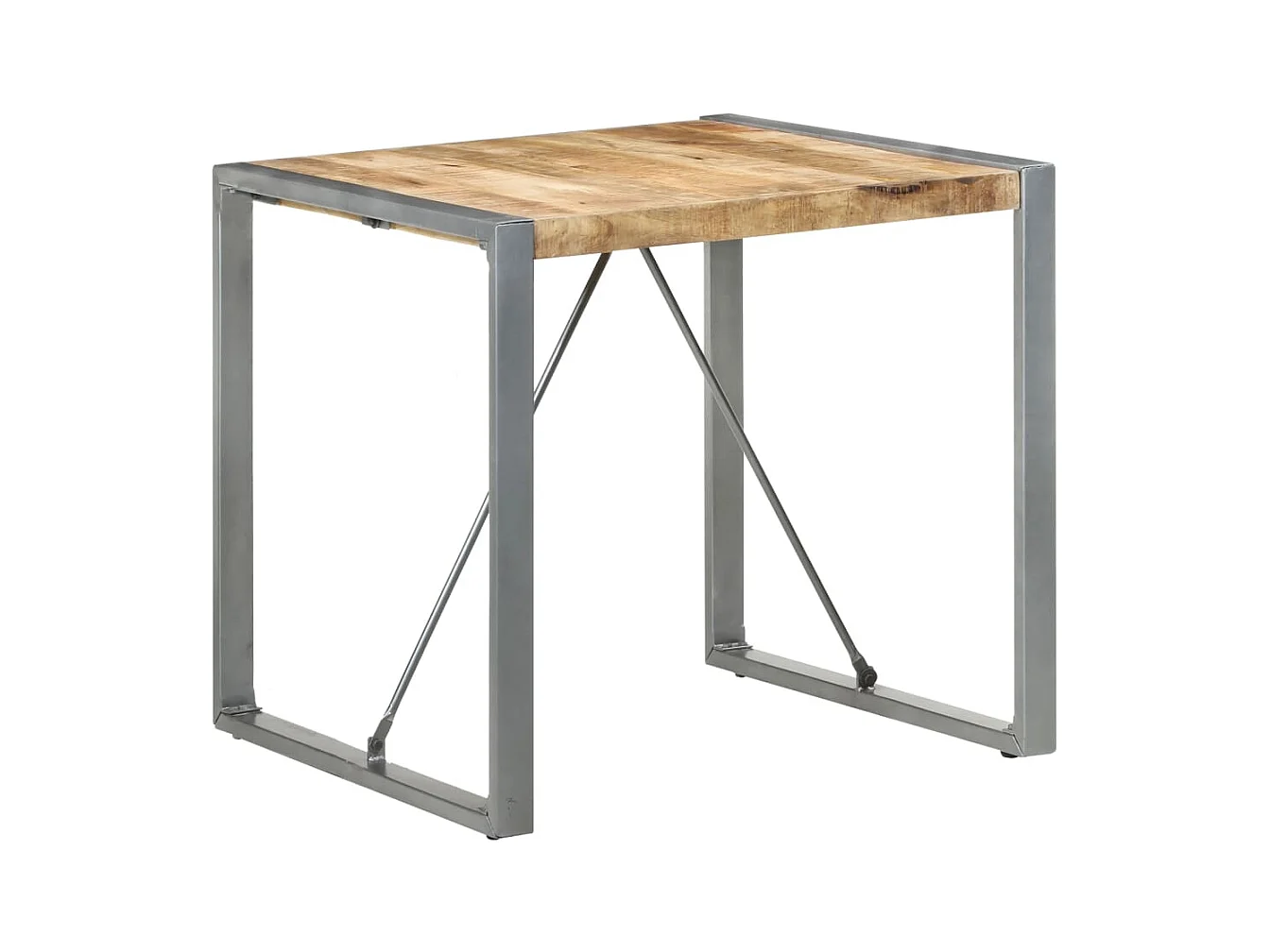 Table de salle à manger 80x80x75 cm Bois de manguier brut