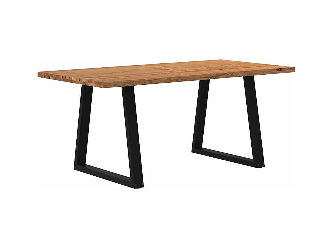 Eettafel rechthoekig 180x90x74 cm massief eikenhout lichtbruin