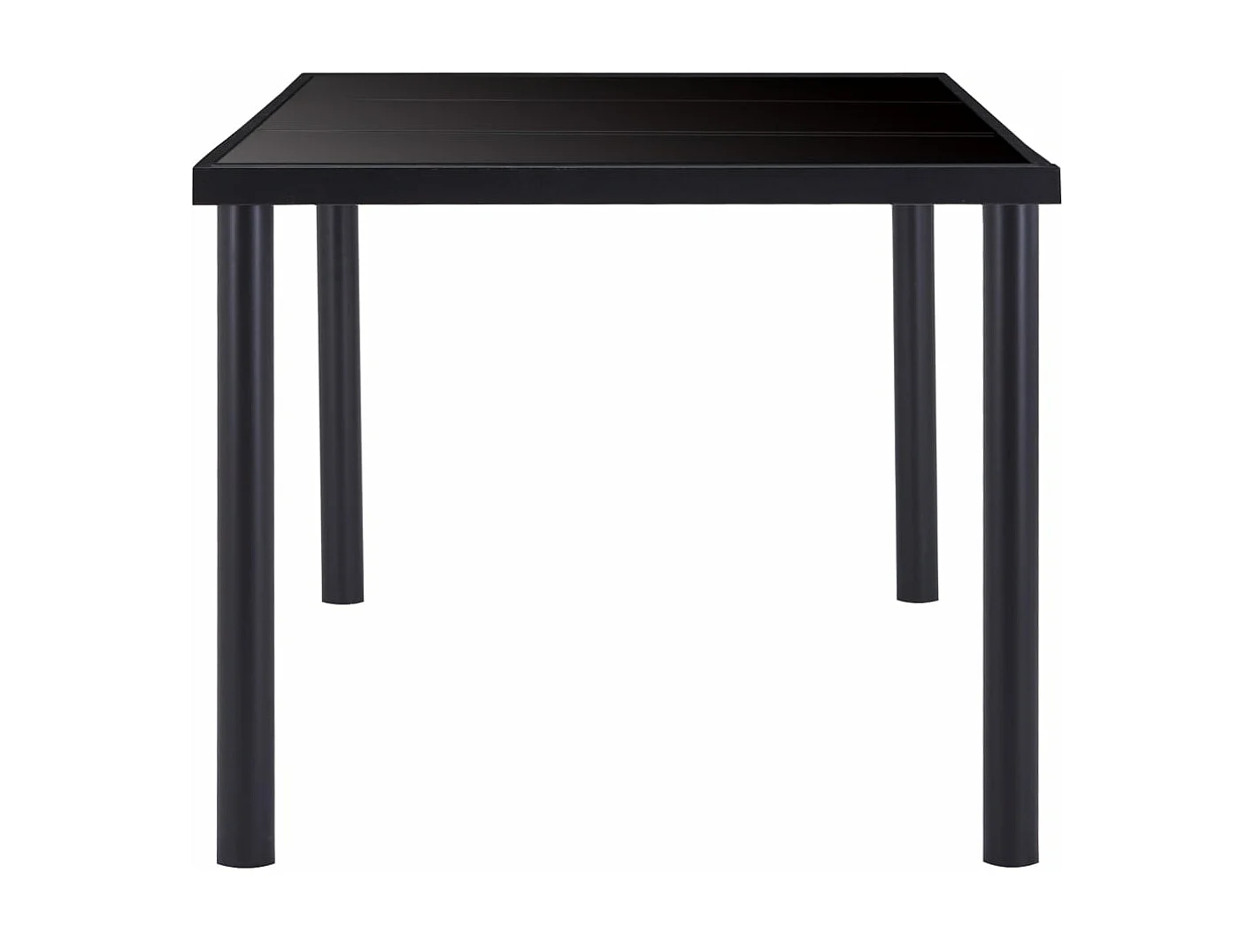 Table de salle à manger Noir 180x90x75 cm Verre trempé