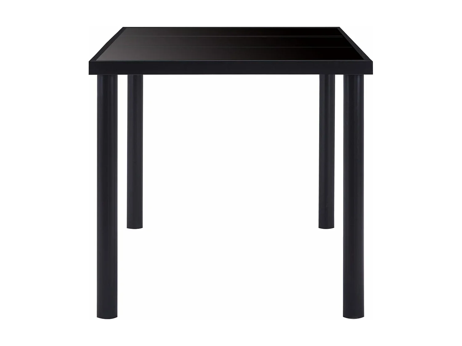 Table de salle à manger Noir 200x100x75 cm Verre trempé