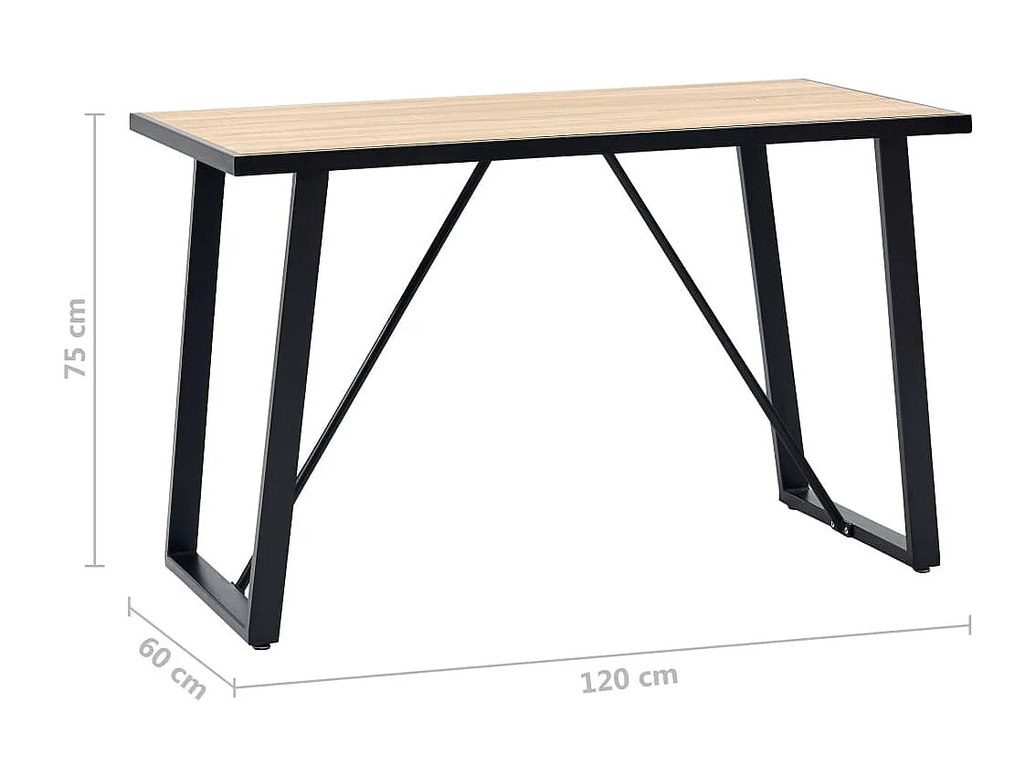 Table de salle à manger Chêne 120x60x75 cm MDF