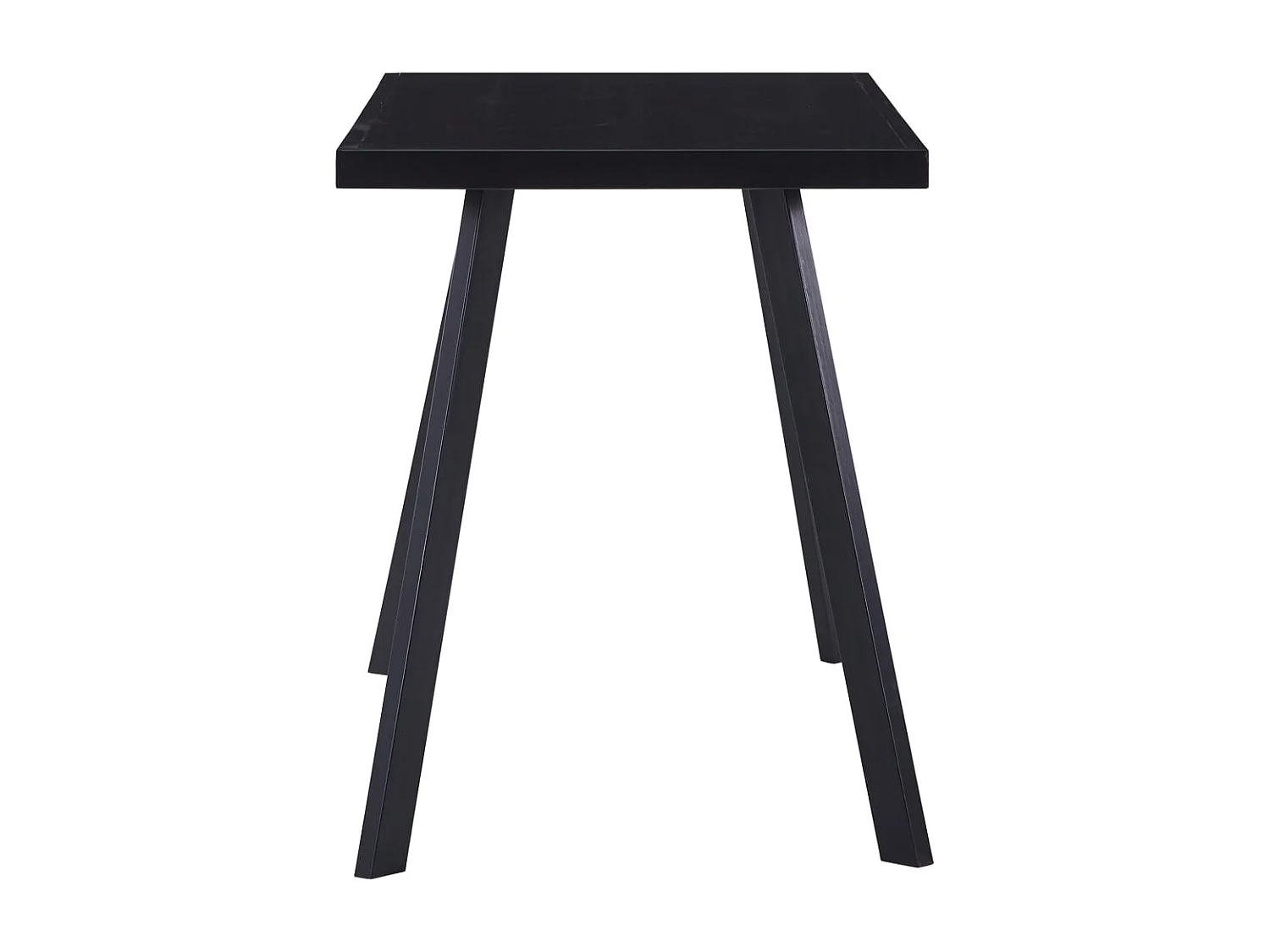Eettafel 120x60x75 cm gehard glas zwart