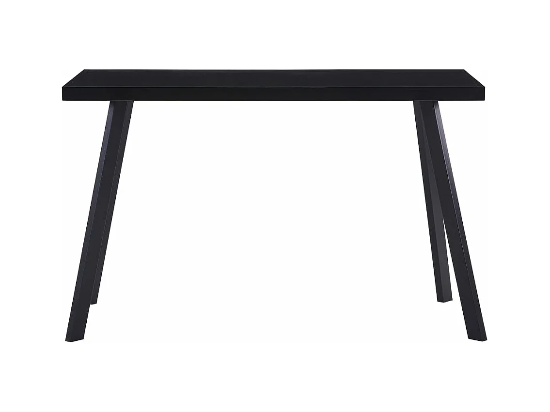 Table de salle à manger Noir 120x60x75 cm Verre trempé