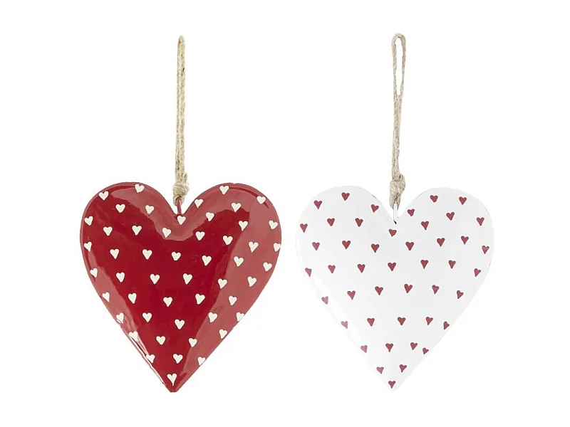 Coeurs en métal modèles assortis Lot de 2