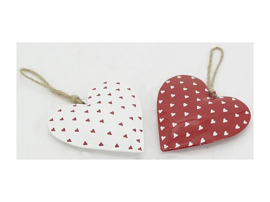 Coeurs en métal modèles assortis Lot de 2