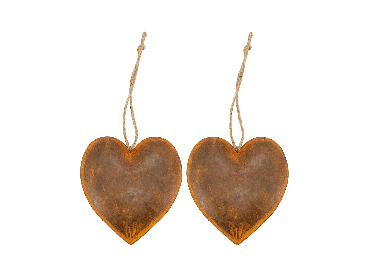 Coeur en métal vieilli Lot de 2