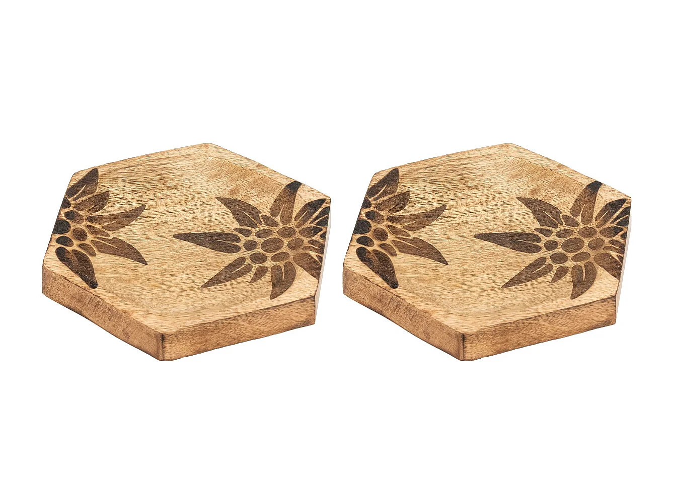 Corbeille en manguier Edelweiss Lot de 2