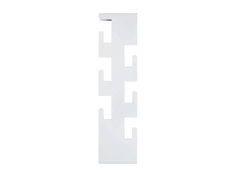 Garderobe murale, Patère murale en métal coloris blanc -longueur 15 x profondeur 8 x hauteur 60 cm