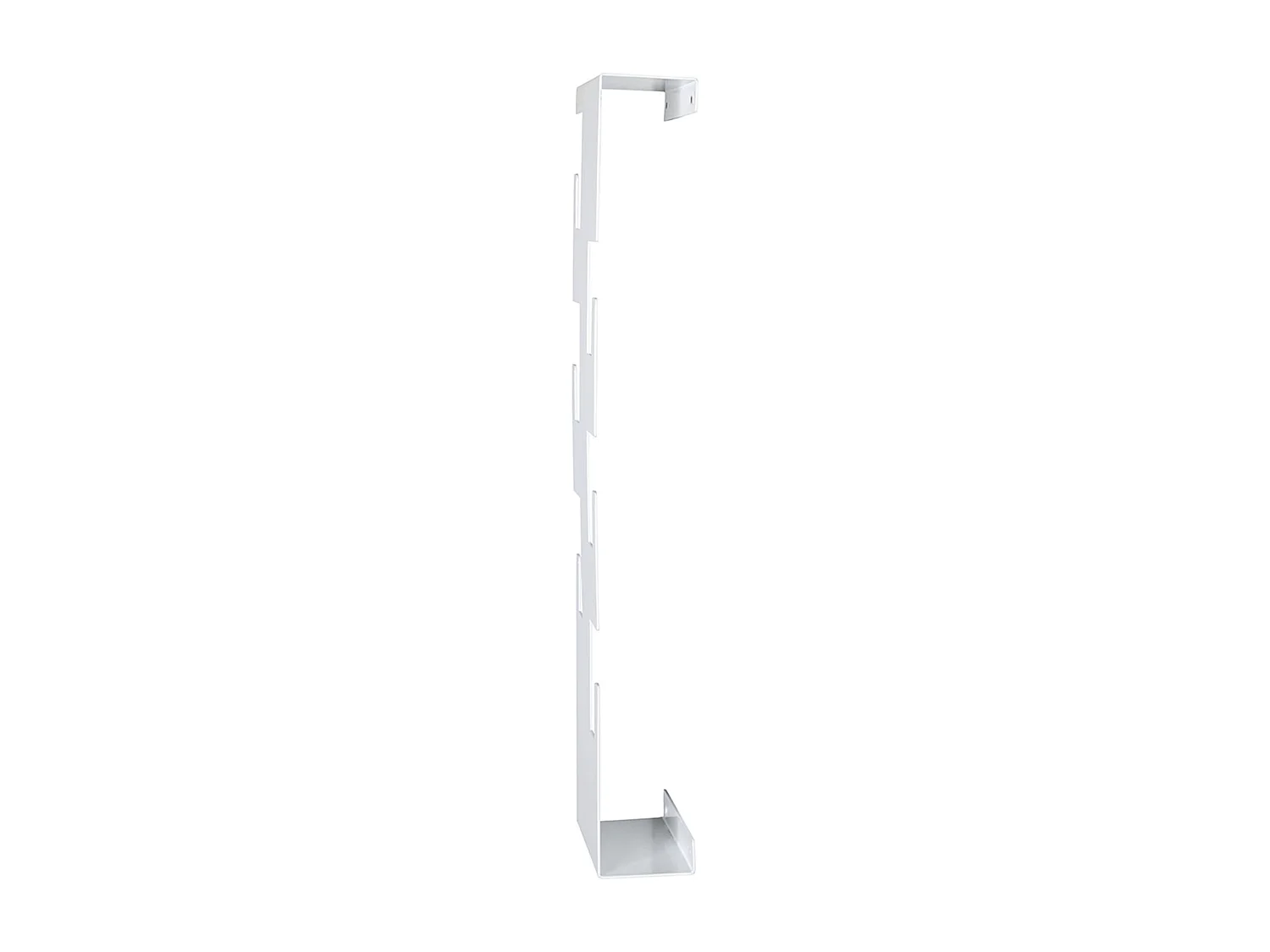 Garderobe murale, Patère murale en métal coloris blanc -longueur 15 x profondeur 8 x hauteur 60 cm