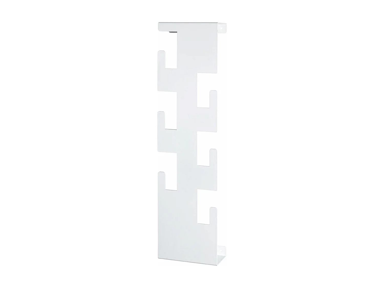 Garderobe murale, Patère murale en métal coloris blanc -longueur 15 x profondeur 8 x hauteur 60 cm