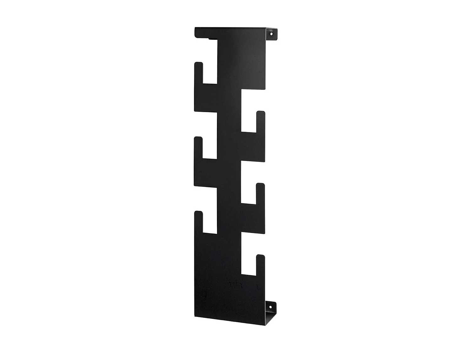 Garderobe murale, Patère murale en métal coloris noir -longueur 15 x profondeur 8 x hauteur 60 cm