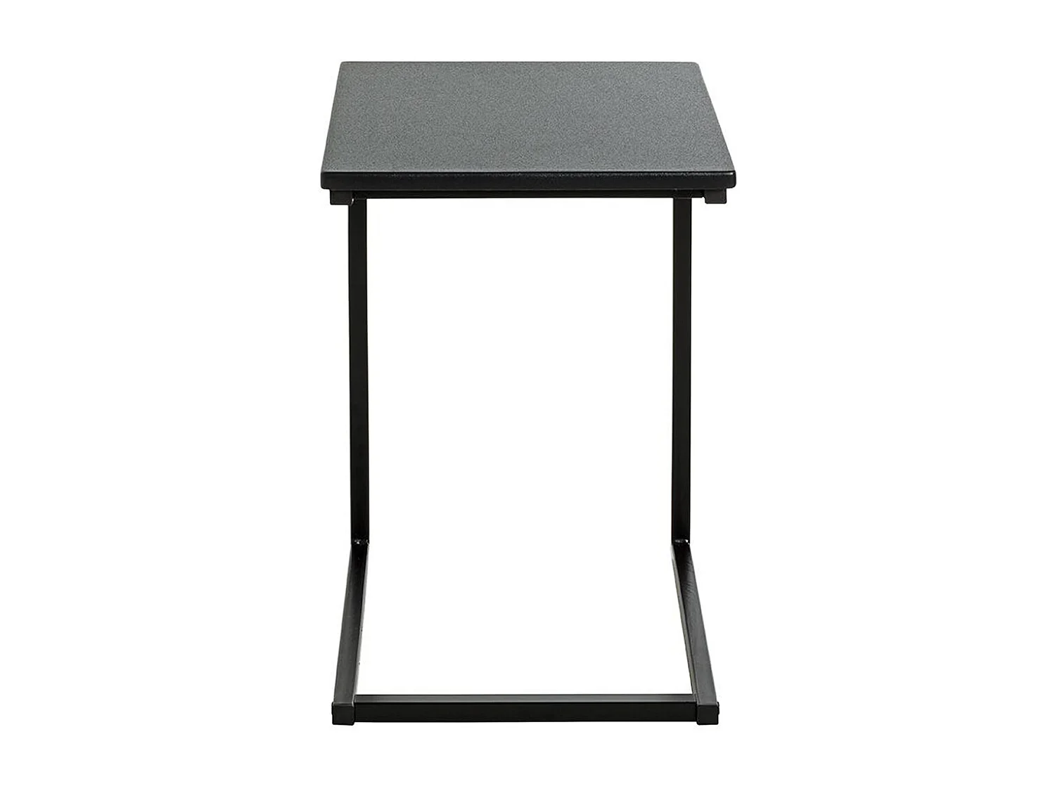 Table d'appoint, Table de salon en métal et bois coloris noir - longueur 33 x profondeur 35 x hauteur 60 cm