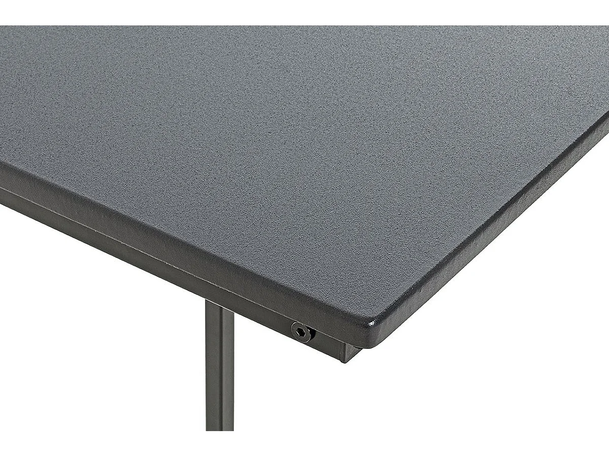 Table d'appoint, Table de salon en métal et bois coloris noir - longueur 33 x profondeur 35 x hauteur 60 cm