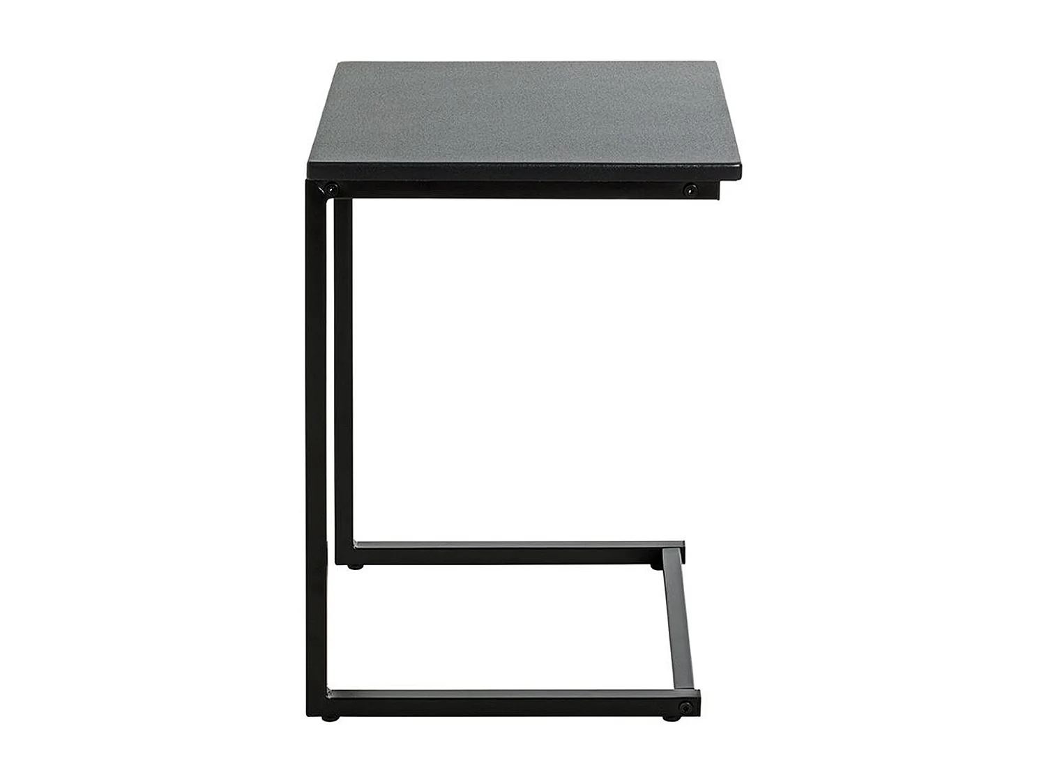 Table d'appoint, Table de salon en métal et bois coloris noir - longueur 33 x profondeur 35 x hauteur 60 cm