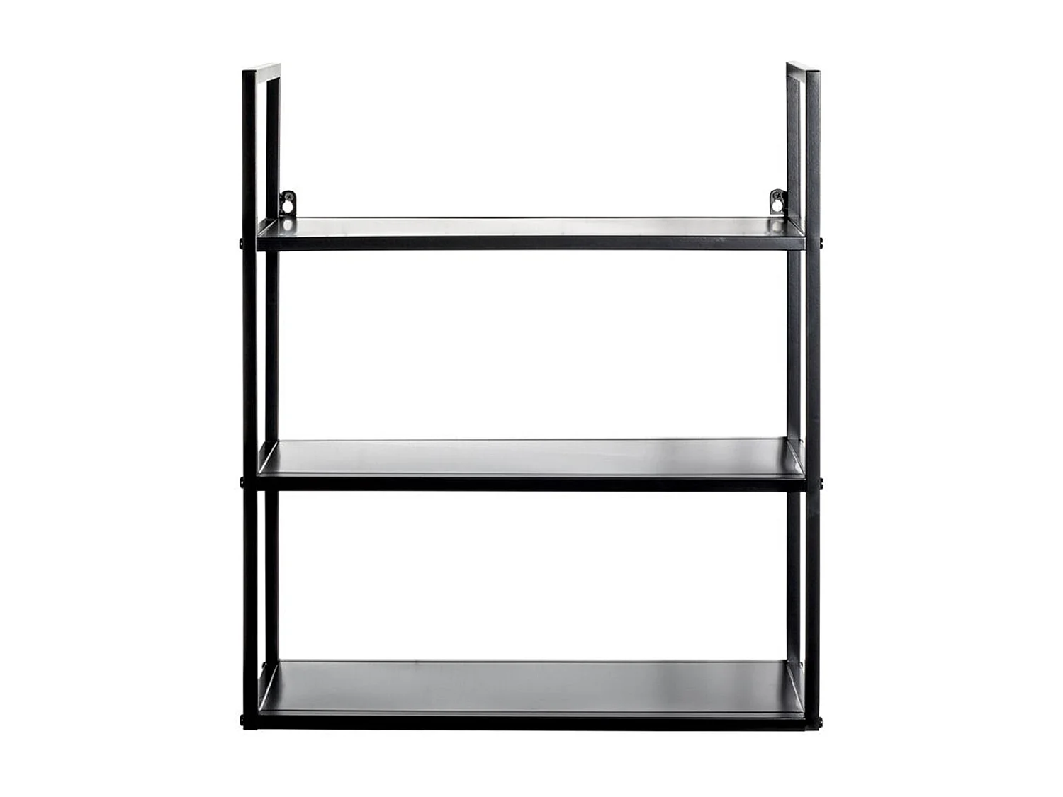 Etagère murale, meuble étagère murale en métal coloris noir -longueur 50 x profondeur 20 x hauteur 58 cm