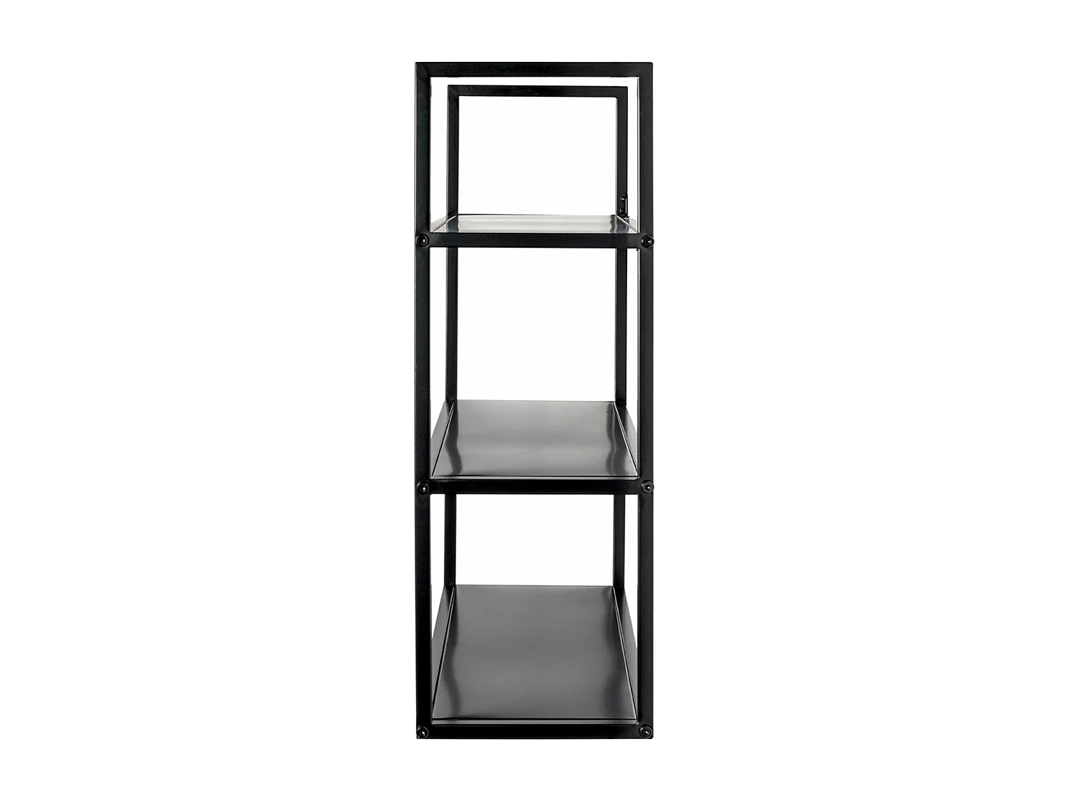 Etagère murale, meuble étagère murale en métal coloris noir -longueur 50 x profondeur 20 x hauteur 58 cm