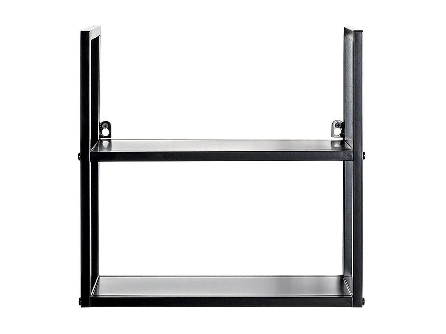 Etagère murale, meuble étagère murale en métal coloris noir   -longueur 36 x profondeur 15 x hauteur 36 cm