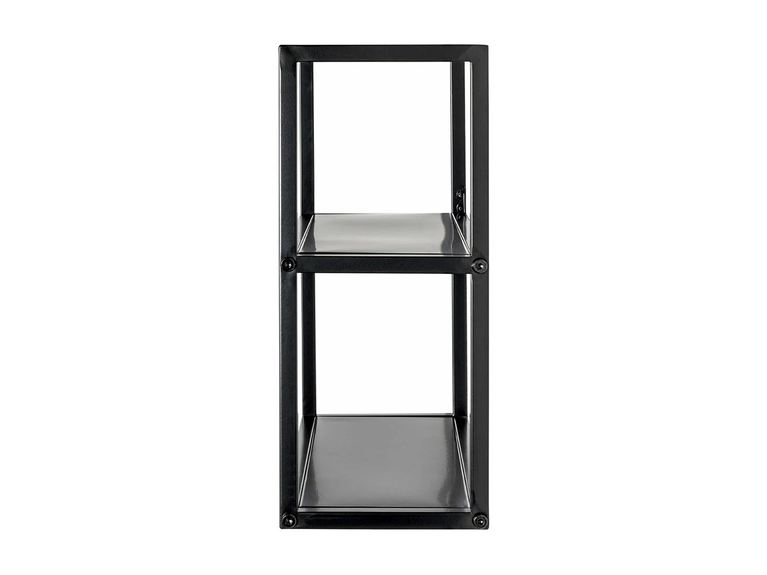Etagère murale, meuble étagère murale en métal coloris noir   -longueur 36 x profondeur 15 x hauteur 36 cm