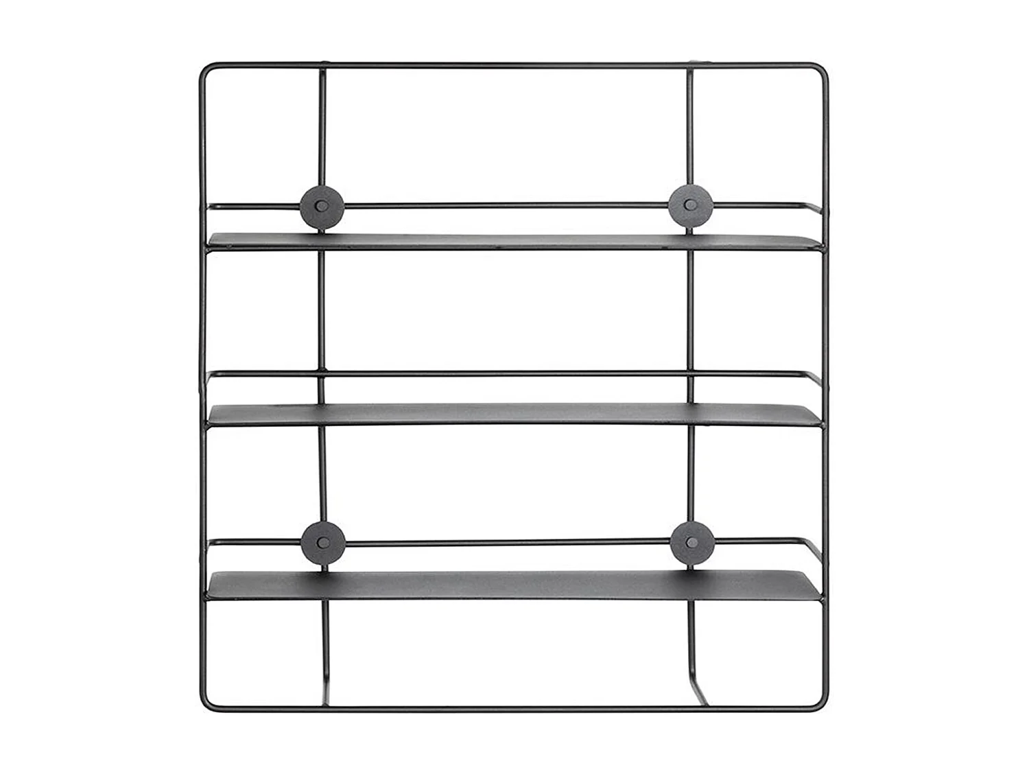 Etagère murale, meuble étagère murale en métal coloris noir -longueur 53 x profondeur 14 x hauteur 56 cm