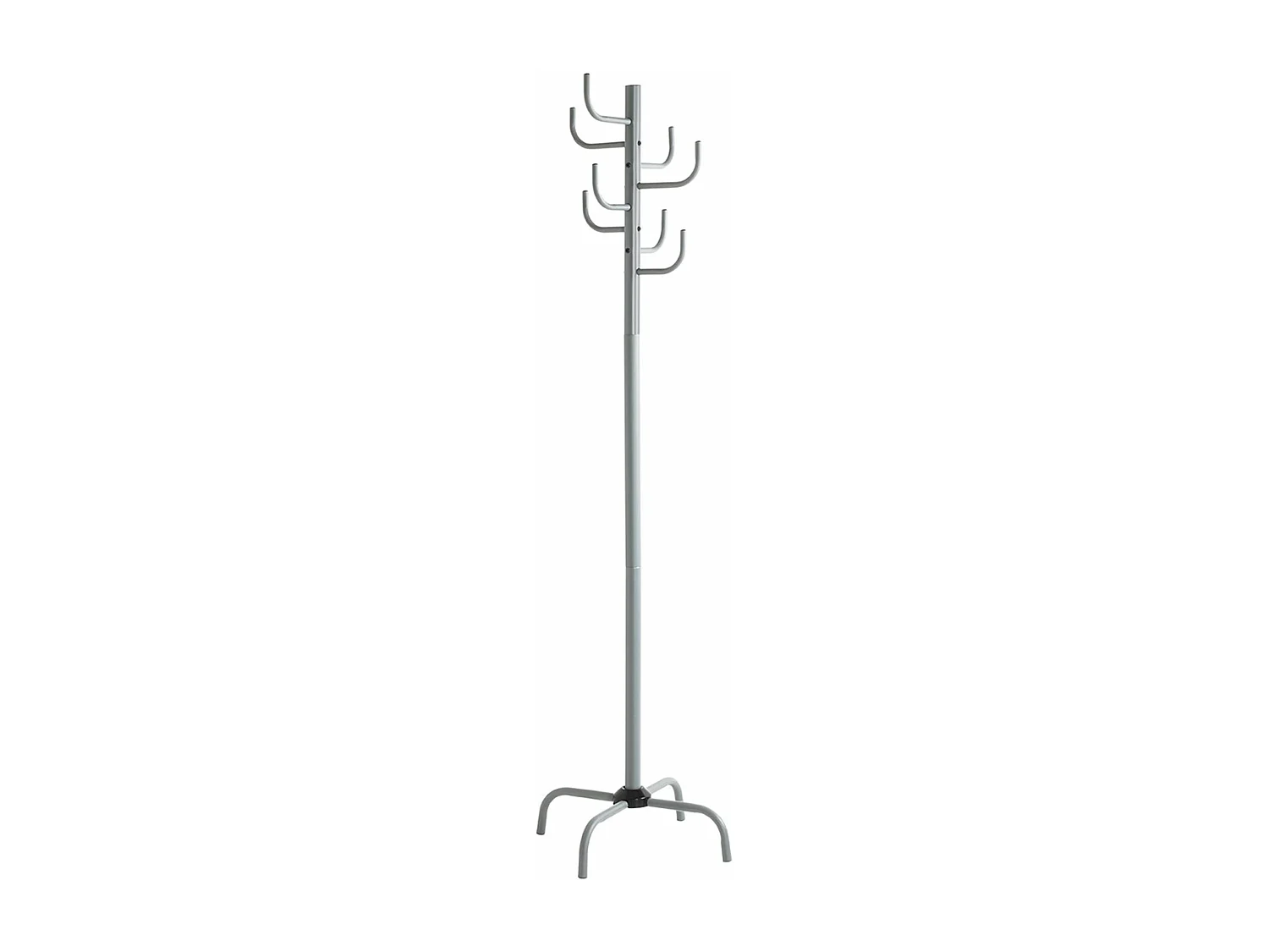 Porte-manteau avec 8 crochets en métal coloris gris - diamètre 37 x hauteur 180 cm