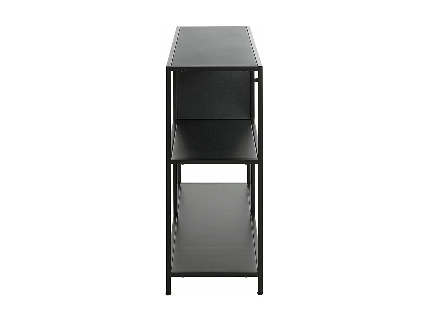 Etagère, meuble étagère en métal coloris noir  -longueur 100 x profondeur 30 x hauteur 75 cm