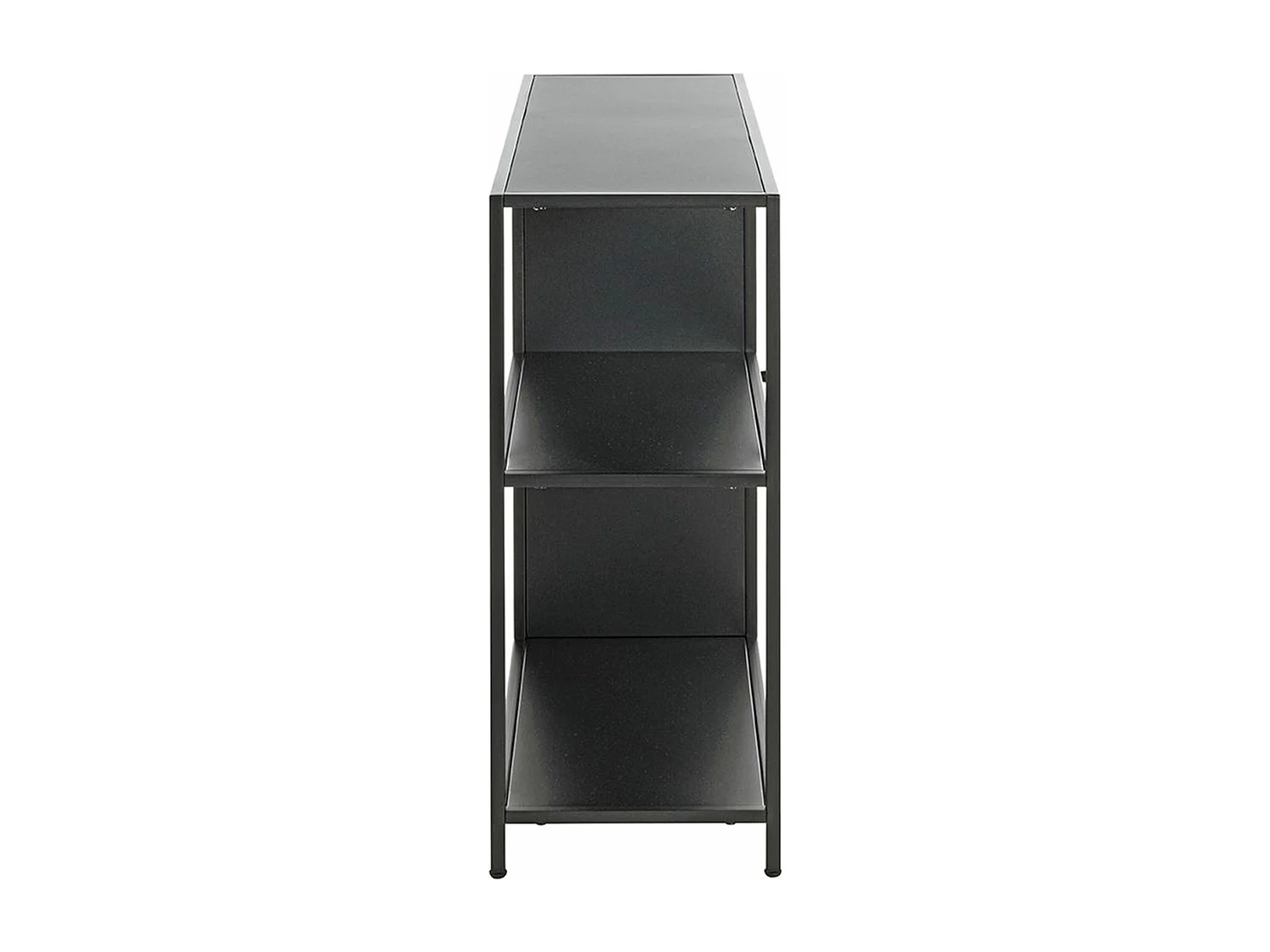 Etagère, meuble étagère avec 1 porte en métal noir  -longueur 100 x profondeur 30 x hauteur 75 cm