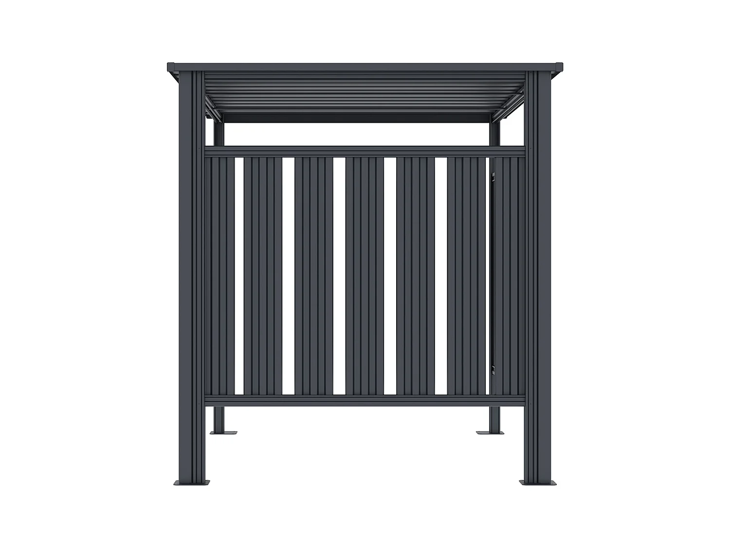 Abri à vélo multifonction en acier galvanisé gris anthracite - 3,65 m² - COPERNO