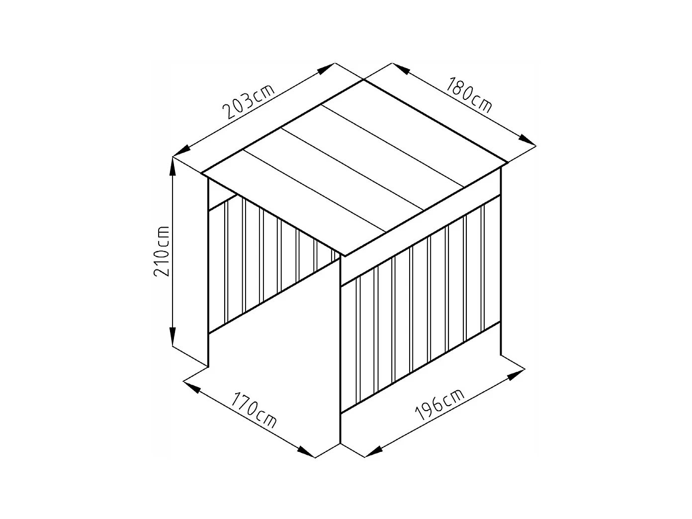 Abri à vélo multifonction en acier galvanisé gris anthracite - 3,65 m² - COPERNO