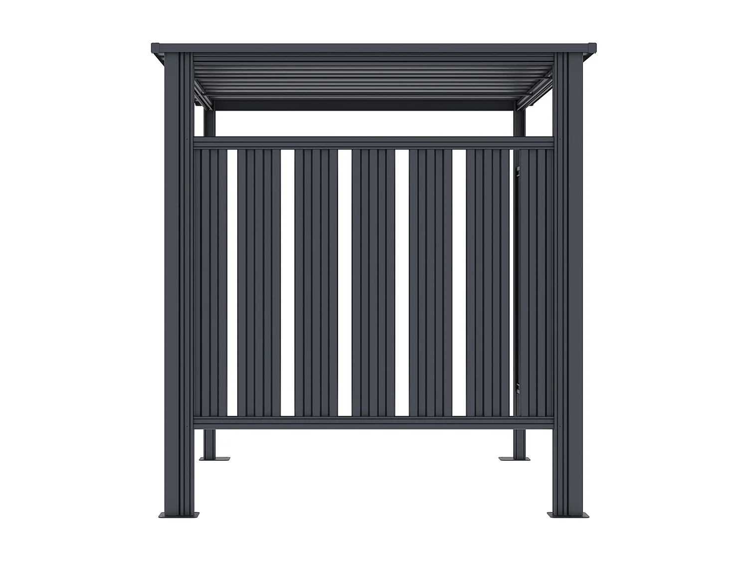 Abri à vélo multifonction en acier galvanisé gris anthracite - 3,65 m² - COPERNO