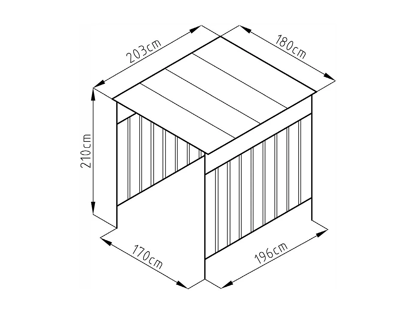 Abri à vélo multifonction en acier galvanisé gris anthracite - 3,65 m² - COPERNO