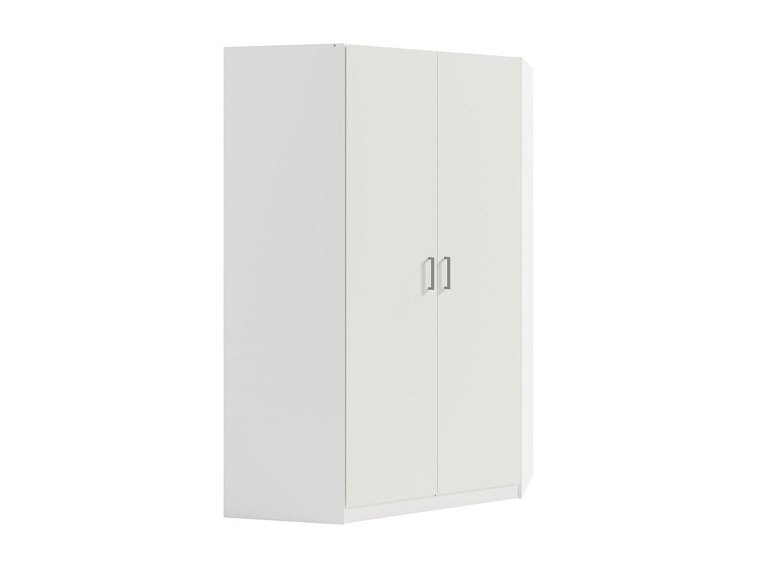 Armoire d'angle 2 portes - L117 cm - Blanc - BELOMY
