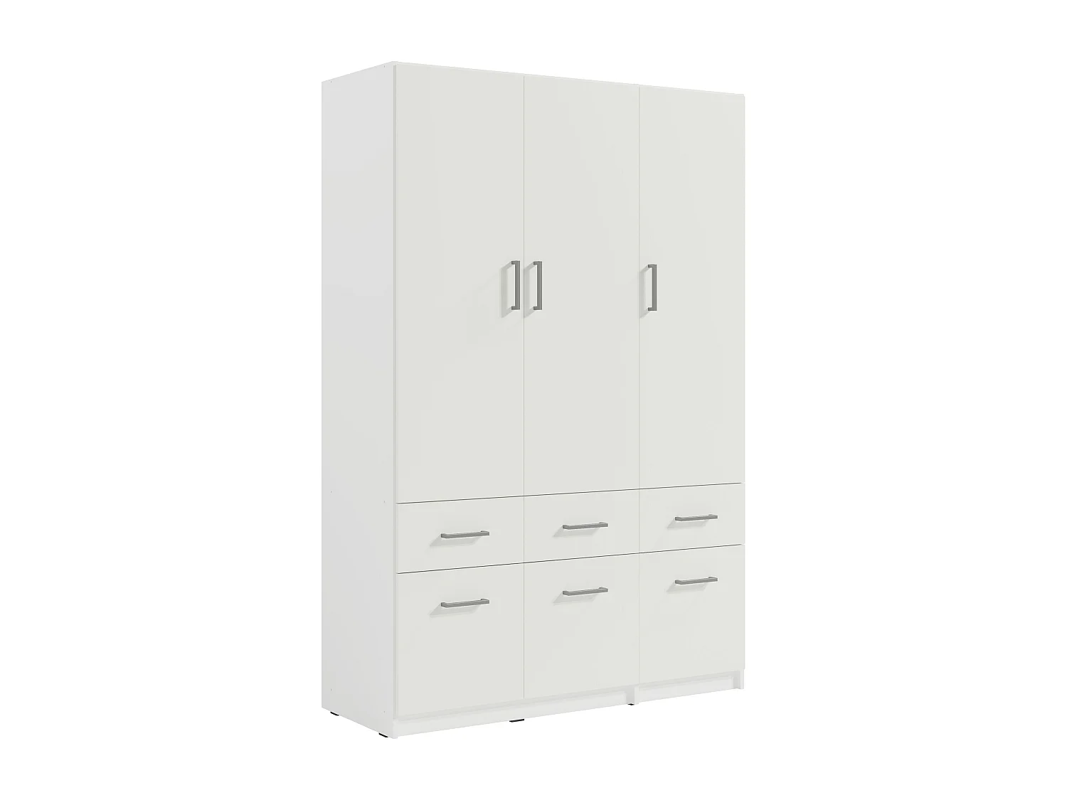 Armadio 3 ante e 6 cassetti L136 cm Bianco  - BELOMY