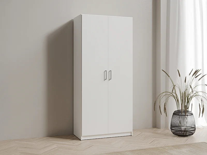 Kast met 2 deuren - L92 cm - Wit - BELOMY