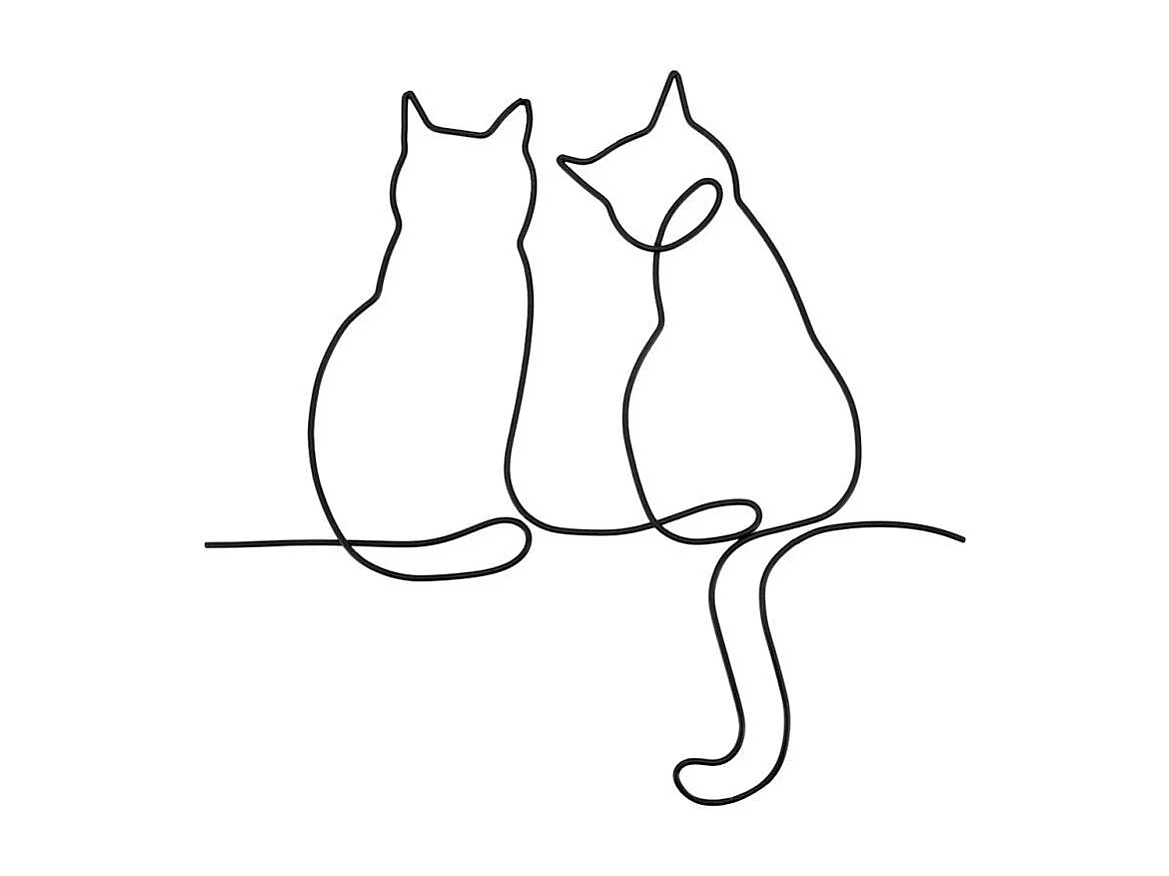 Décoration murale en métal Chat