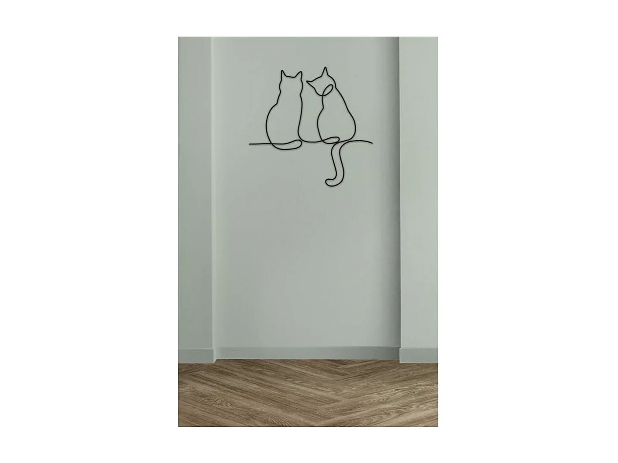 Décoration murale en métal Chat