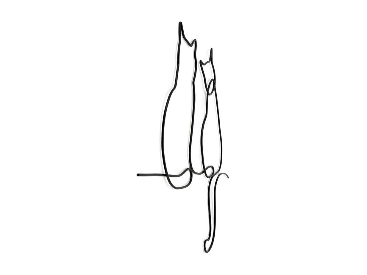 Décoration murale en métal Chat