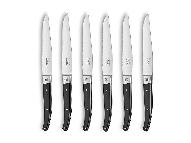 Pro - Set 6 couteaux steak lame dentée