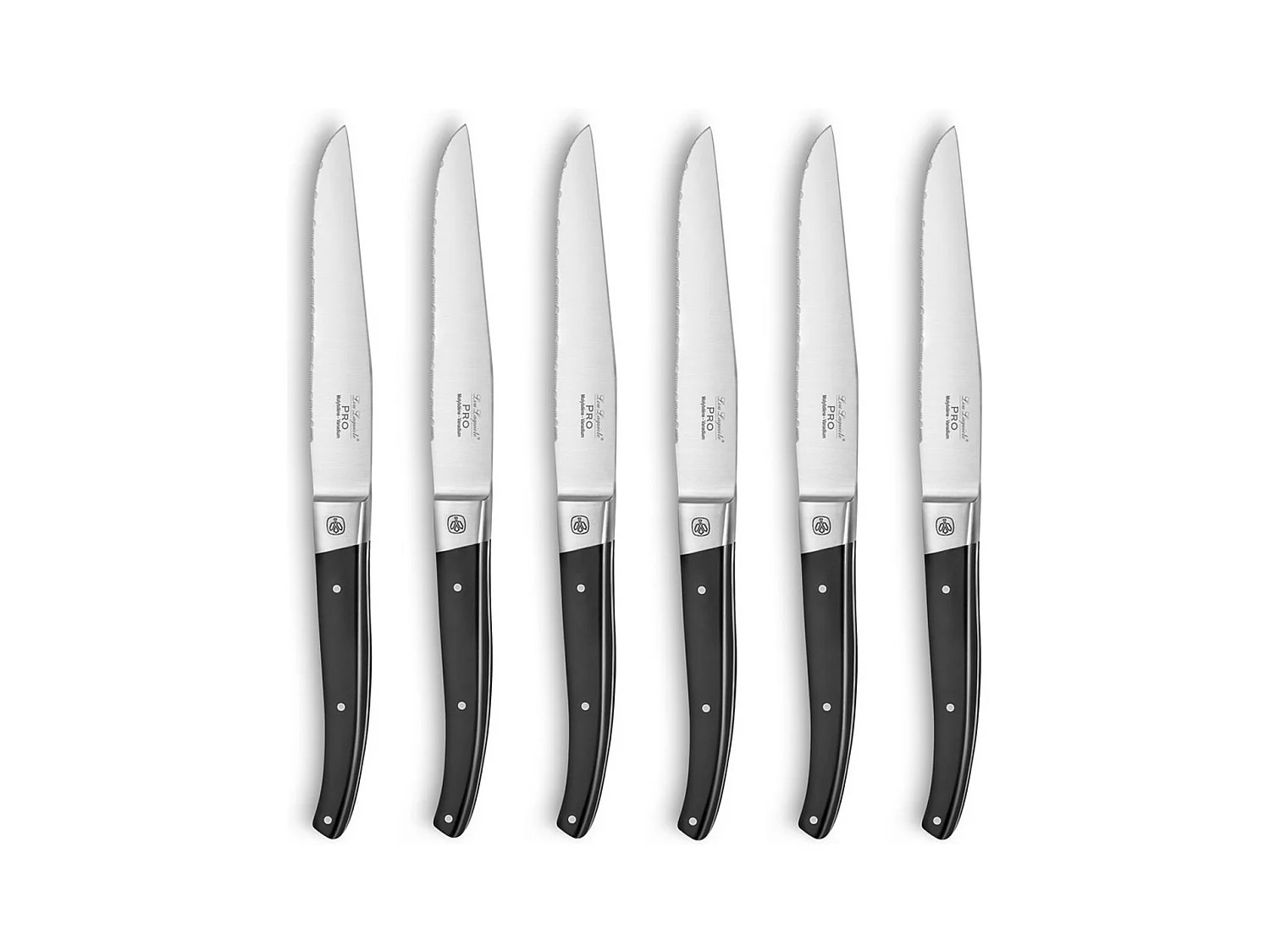 Pro - Set 6 couteaux steak lame dentée