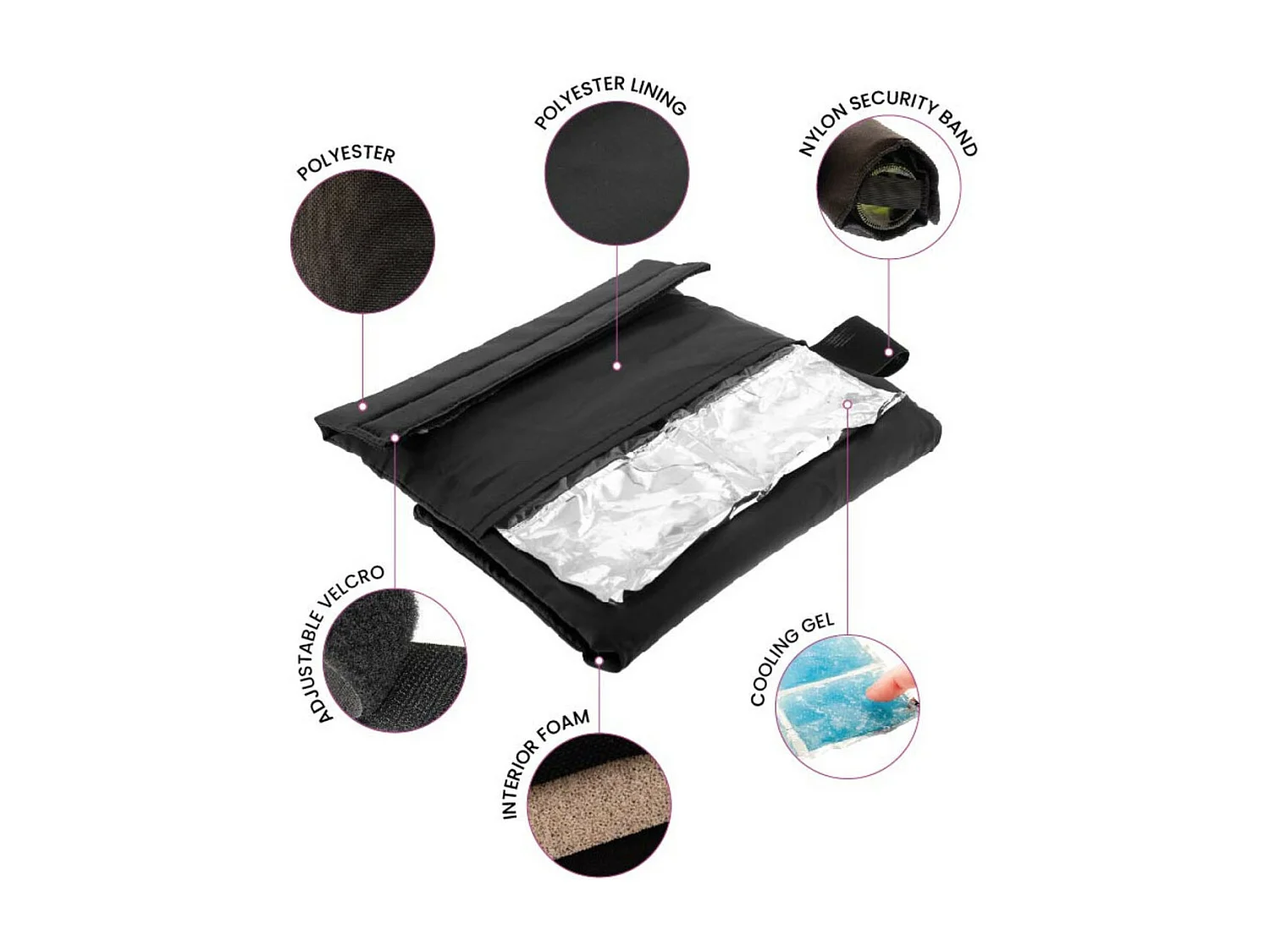 Fresh - Pochette réfrigérante avec feuille anti-goutte Noir