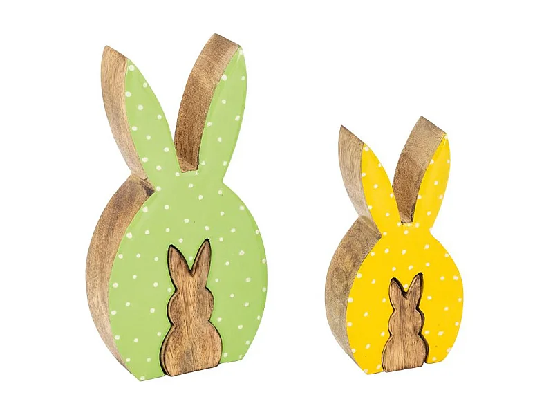 Lapins en manguier teinté Pâques