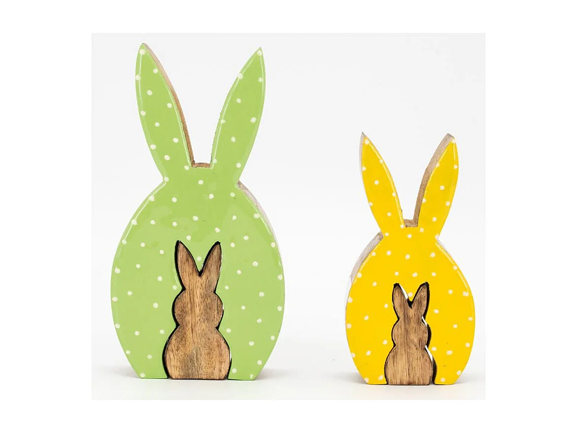 Lapins en manguier teinté Pâques