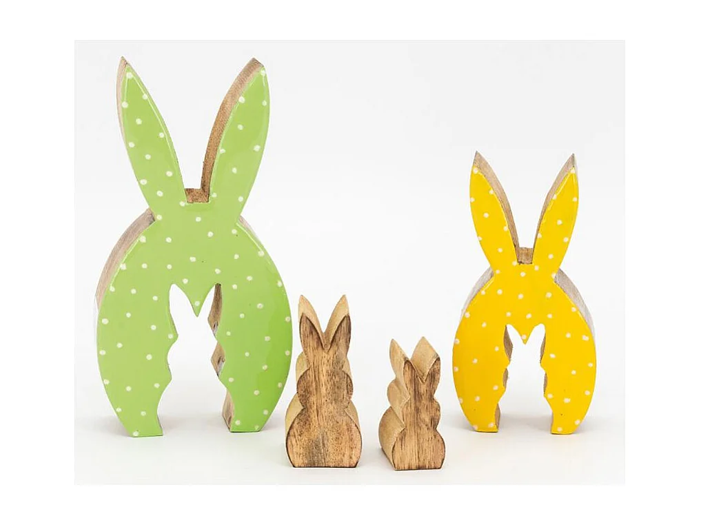 Lapins en manguier teinté Pâques