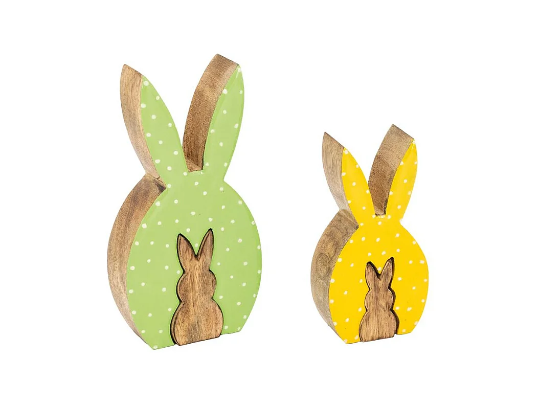 Lapins en manguier teinté Pâques