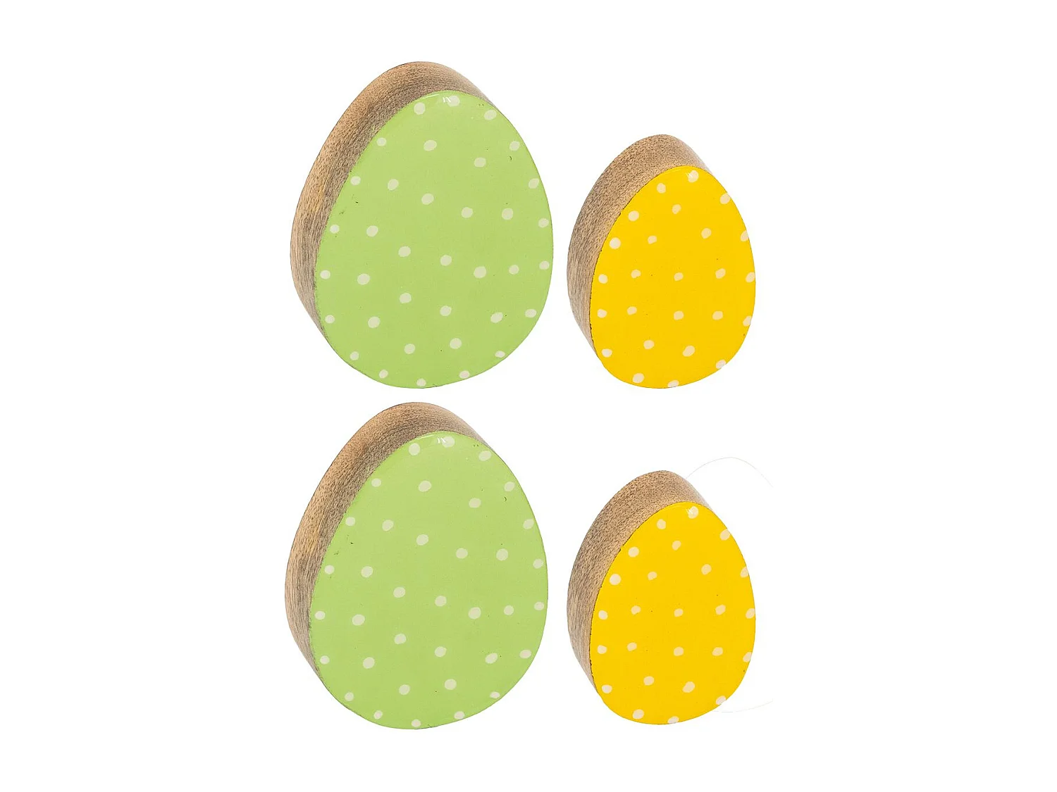 Oeufs décoratifs en manguier Lot de 2