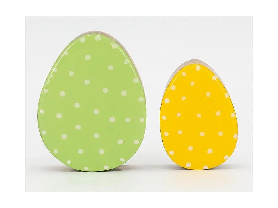 Oeufs décoratifs en manguier Lot de 2