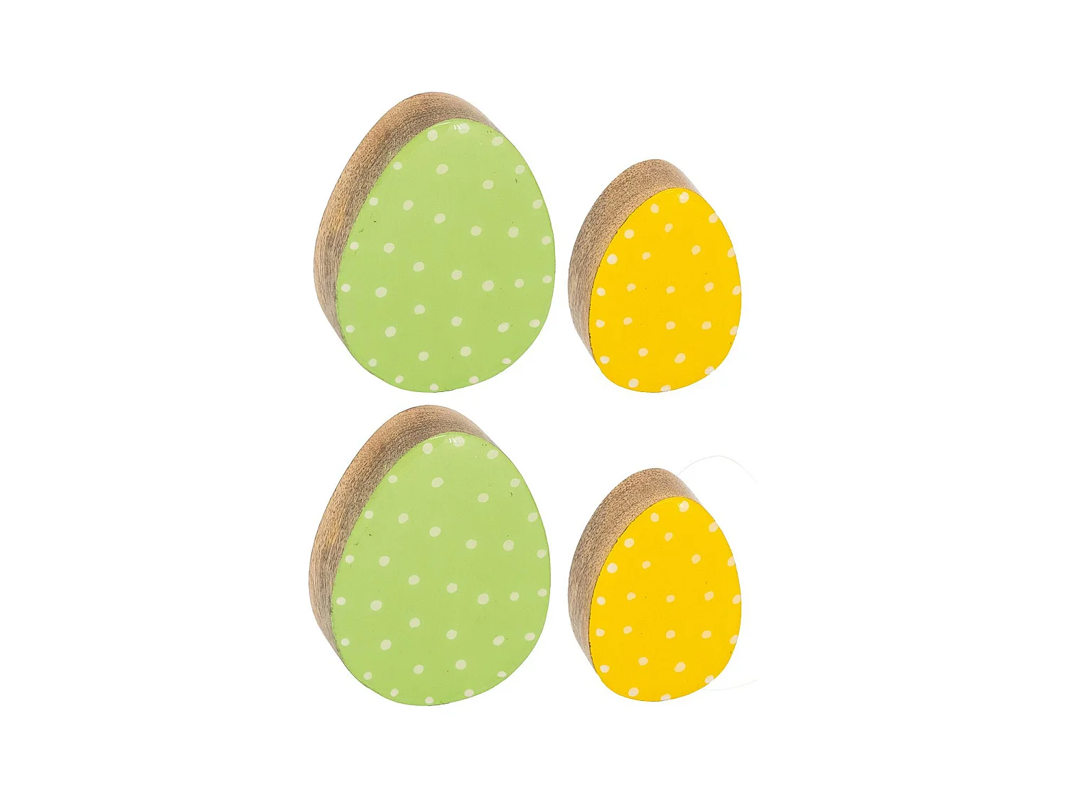 Oeufs décoratifs en manguier Lot de 2