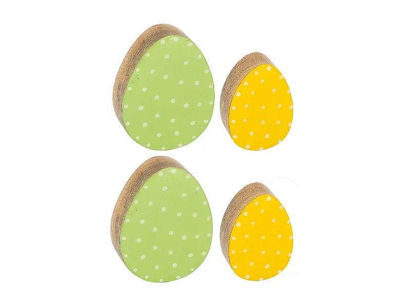 Oeufs décoratifs en manguier Lot de 2