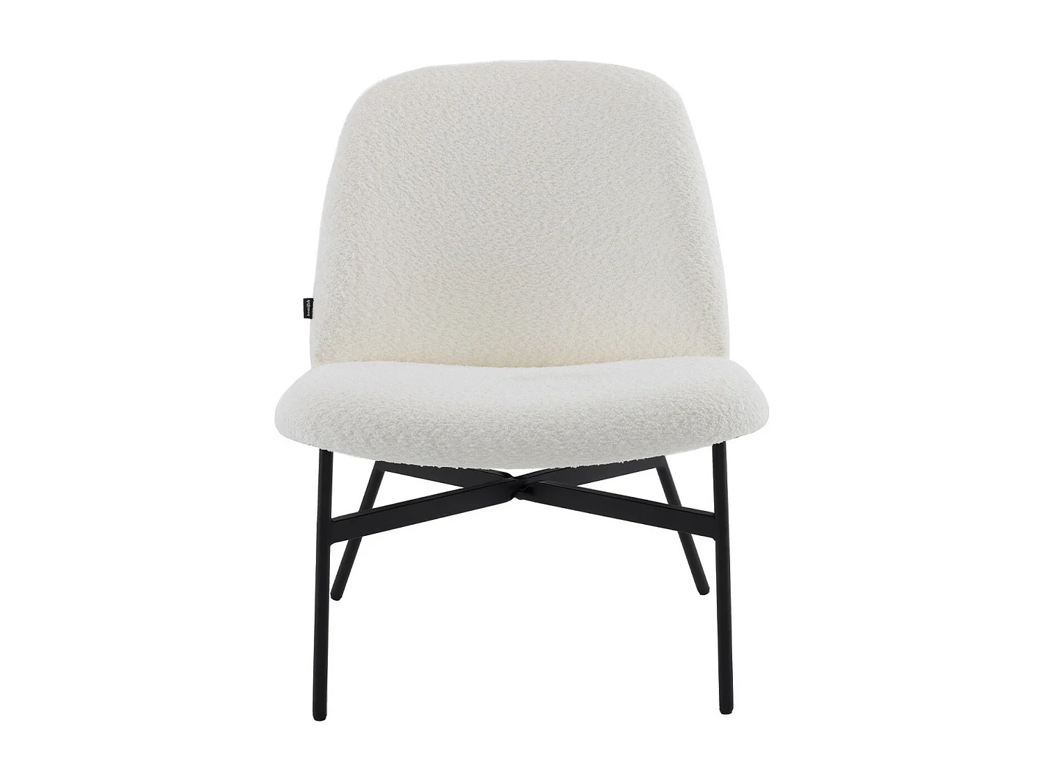 Fauteuil en tissu bouclé beige - Petra