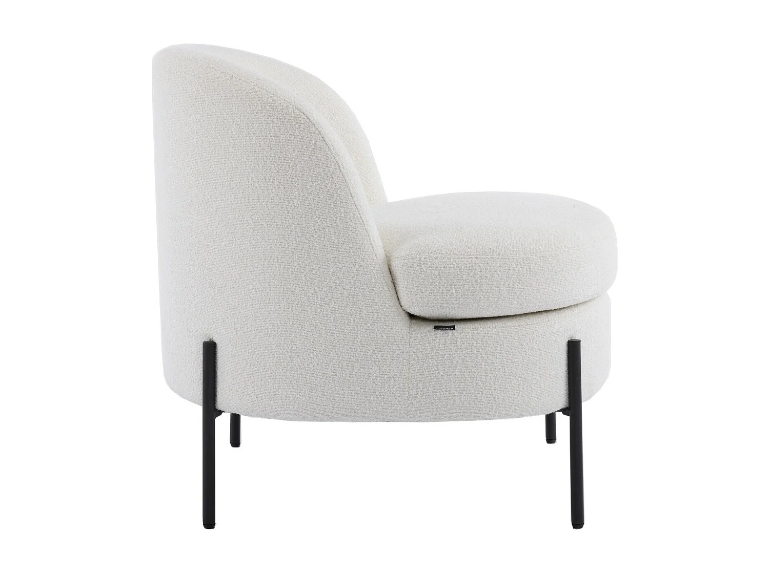 Fauteuil en tissu bouclé beige - Vianney
