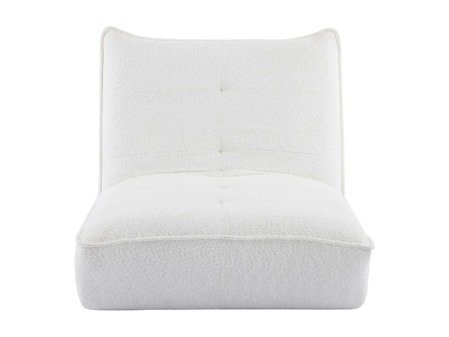 Fauteuil lounge en tissu bouclé beige - Matis